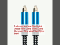 Cable de audio Toslink Cable de fibra óptica digital azul Toslink