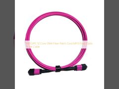 MPO/PC 12 Core OM4 Fiber Patch Cord MPO Fiber Optic Trunk Cable (Cable de tramo de fibra óptica MPO) El cable de tramo de fibra óptica MPO es el cable de tramo de fibra óptica que se utiliza en el cable de tramo de MPO.