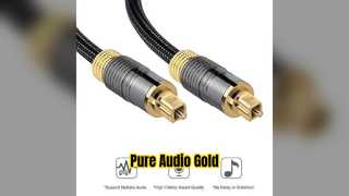 Cable Toslink de oro de 24 quilates Audio cristalino