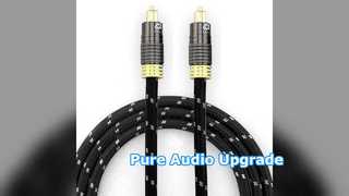 Cable de audio Toslink dorado Altavoz subwoofer audiófilo