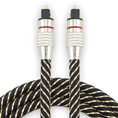 comprar Cable Digital óptico Toslink, carcasa metálica trenzada de nailon, conector de anillo rojo HiFi SPDIF 1M - 10M para barra de sonido online manufacture
