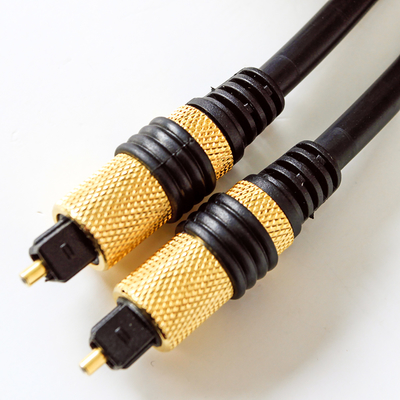 comprar Cable de fibra óptica de Audio Digital Toslink, carcasa dorada chapada en PVC, enchufe de Metal amarillo para cine en casa, CD y TV online manufacture