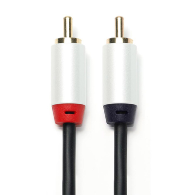 comprar 3,5 milímetros de Digitaces de metal plateado blanco Shell Golden Connector del cable de audio 2/1 el 1M los 2M 3M RCA para el audio para el automóvil de Soundbar online manufacture
