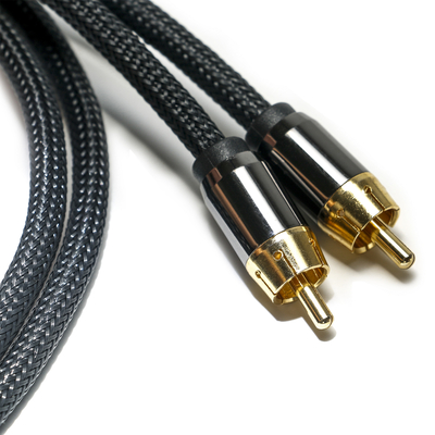 comprar Cable de Audio Digital RCA de 3,5 MM, cuerda de nailon de punto, carcasa de aleación de aluminio chapada, conector dorado, calidad Premium para barra de sonido online manufacture
