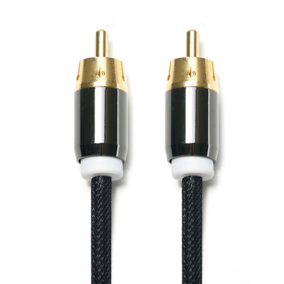 comprar Cable de audio digital RCA de 3,5 mm 2/1 Cuerda de punto plateada Puerto dorado para Soundbar Car Audio online manufacture