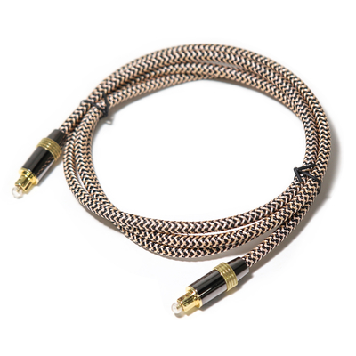 comprar Toslink Didital Cable óptico OD5.0 Golden 4K Port Woven Rope HiFi Sonido para barra de sonido de cine en casa online manufacture