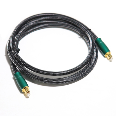 comprar Cable de audio óptico digital de salida de fábrica Shell de metal verde oliva con red tejida 0.8M 1.2M online manufacture