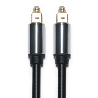 comprar Cable de Audio óptico Digital Toslink OD5.0 Cable de interfaz cuadrado de carcasa de aleación de aluminio chapado para subwoofer 1,2 M online manufacture