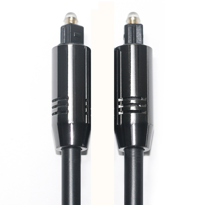 comprar Cable de Audio óptico Toslink OD5.0, aleación de aluminio negro, puertos de oro chapados en PVC óptico, rendimiento de costo para barra de sonido doméstica online manufacture