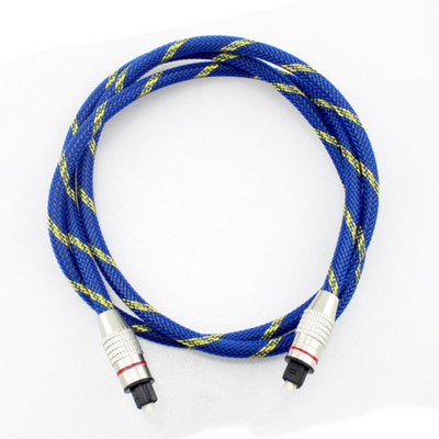 comprar Varón óptico del cable de audio de Digitaces a la cuerda azul plateada macho dorado 5,1 de Knited para Home Theater Soundbar online manufacture