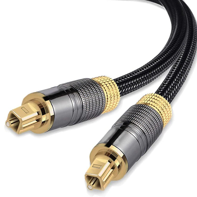 comprar Cable Toslink dorado de 24K 1m 2m 3m 5m 7.5m 10m Cable óptico de fibra óptica de audio digital Toslink cable óptico de macho a macho online manufacture