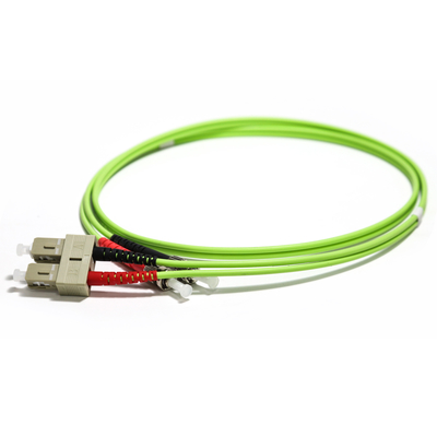 Cordón de remiendo a dos caras con varios modos de funcionamiento de la fibra del ST milímetro OM2 50/125 3.0m m del cable fibroóptico ST-LC UPC, el 1M/2M/3M/5M/10M