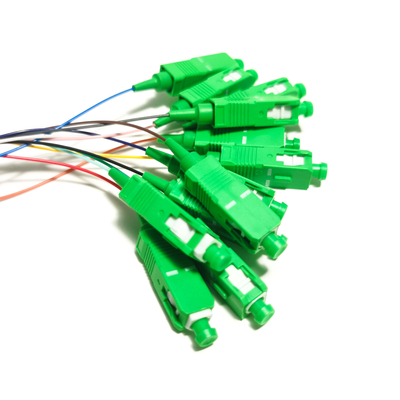 SC APC 12core Fanout fibra óptica Pigtail SM Simplex 1,5 M fibra óptica Pigtail/divisor de circuito de onda de luz Planar