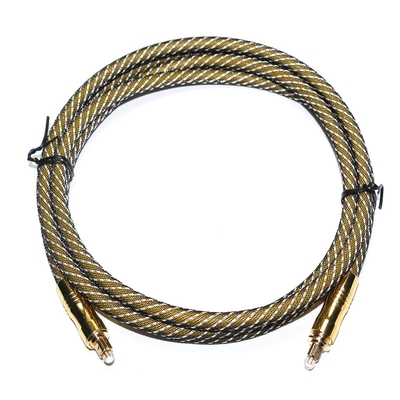 Cable de Audio óptico TOSLINK OD 7,0, red trenzada de nailon, puertos chapados en oro 4K, sonido HiFi para amplificador de Subwoofer, audiófilo