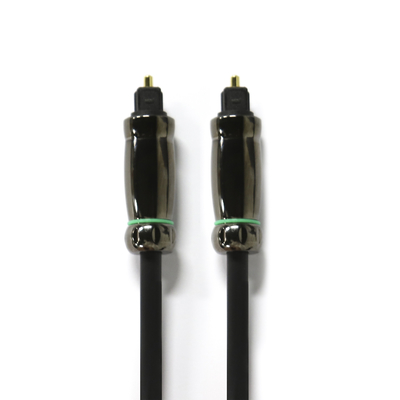 Cable de audio óptico TOSLINK resistente a la corrosión OD6.0mm Cable negro para DVD Blu-Rays