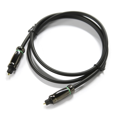 Cable de audio óptico TOSLINK resistente a la corrosión OD6.0mm Cable negro para DVD Blu-Rays