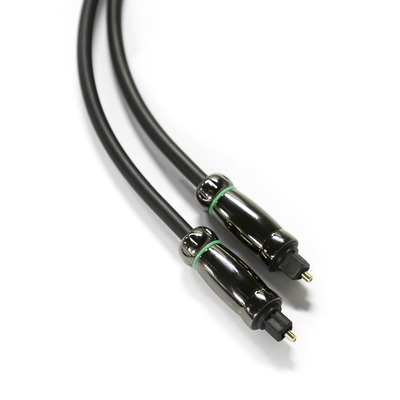 Cable de audio óptico TOSLINK resistente a la corrosión OD6.0mm Cable negro para DVD Blu-Rays