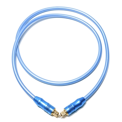 El azul óptico del cable de audio OD5.0 del Toslink digital plateó a Shell For Amplifier Soundbar de aluminio el 1.5M 3M los 5M