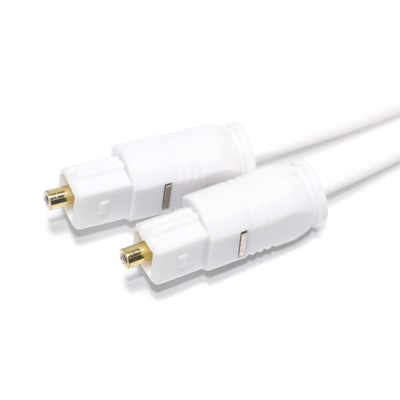 Cable de audio óptico digital de salida de fábrica Toslink blanco SPDIF ultrafino para barra de sonido casera Mini CD