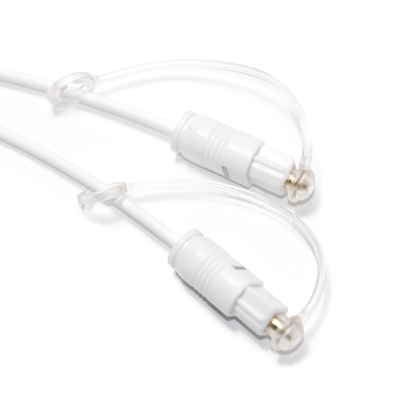 Cable de audio óptico digital de salida de fábrica Toslink blanco SPDIF ultrafino para barra de sonido casera Mini CD
