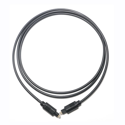 Cable de fibra óptica Toslink OD4.0 negro, puerto de oro chapado en Ject cuadrado de inyección de PVC, 1M, 1,5 M, 3M para reproductor de CD de barra de sonido