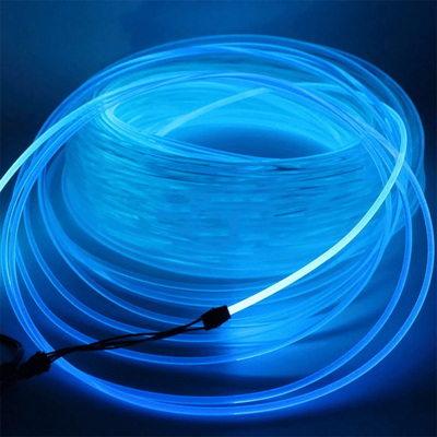 Cable de fibra óptica de plástico PMMA a todo Color poliolefina retardante de llama aislado 5M/10M para decoración de coche/hogar