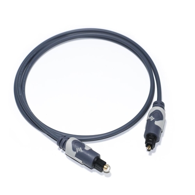 Cable de audio Digital Toslink OD4.0 Cable de fibra óptica plateado ABS conector redondo sonido HiFi para barra de sonido de CD de cine en casa
