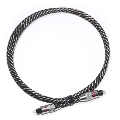 RedToslink Cable de audio digital Nylon trenzado Cuerda texturizada OD4.0 Conector chapado en metal 1.2M 1.5M 2M 3M