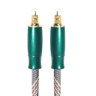 Cable Digital óptico Toslink cuerda tejida chapada en oro 4K Connecotr alta calidad de sonido HiFi 1,2 M 2M para amplificador