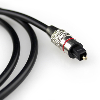 Cable de Audio óptico Digital TOSLINK, conector dorado de carcasa de Metal chapado para reproductor de CD de cine en casa, 1M/2M/3M