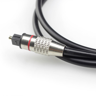 Cable de Audio óptico Digital TOSLINK, conector dorado de carcasa de Metal chapado para reproductor de CD de cine en casa, 1M/2M/3M