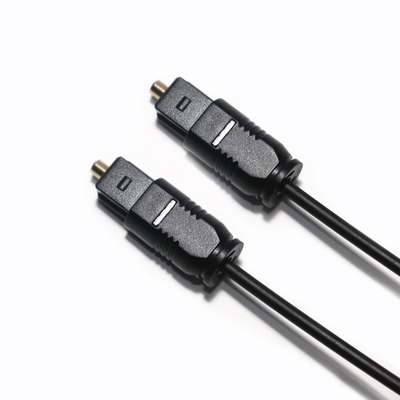 Factory Outlet Toslink Cable de audio óptico PMMA PVC negro con tapa antipolvo extra delgado para barra de sonido