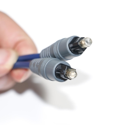 Toslink Audio Cable de fibra óptica Azul Spdif Plastic Square Soket 1.0mm PMMA 1M 2M Para TV reproductor de CD
