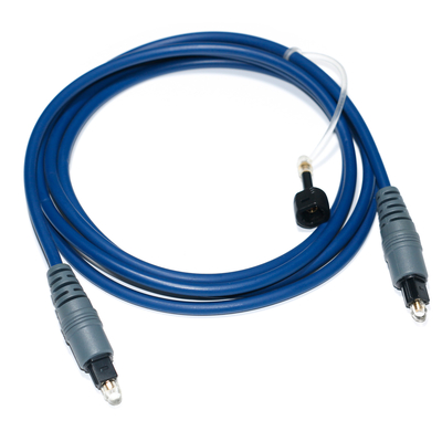 Toslink Audio Cable de fibra óptica Azul Spdif Plastic Square Soket 1.0mm PMMA 1M 2M Para TV reproductor de CD