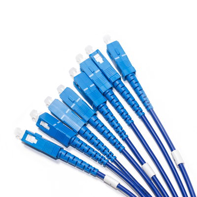 1310/1550nm azul SC/SC 4-4 cable de parche óptico de un solo núcleo de cuatro modos OM3 para cámara de vigilancia 3M 5M 8M 15M
