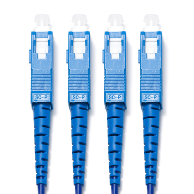 1310/1550nm azul SC/SC 4-4 cable de parche óptico de un solo núcleo de cuatro modos OM3 para cámara de vigilancia 3M 5M 8M 15M