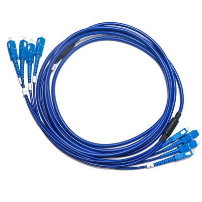 1310/1550nm azul SC/SC 4-4 cable de parche óptico de un solo núcleo de cuatro modos OM3 para cámara de vigilancia 3M 5M 8M 15M
