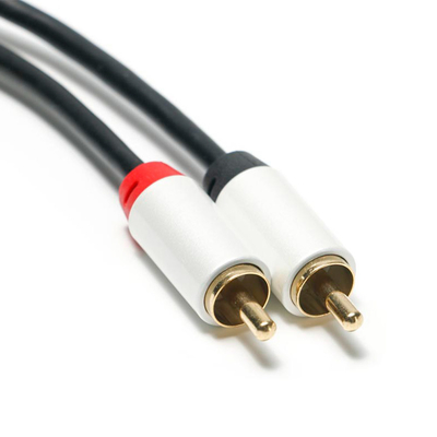 3,5 milímetros de Digitaces de metal plateado blanco Shell Golden Connector del cable de audio 2/1 el 1M los 2M 3M RCA para el audio para el automóvil de Soundbar