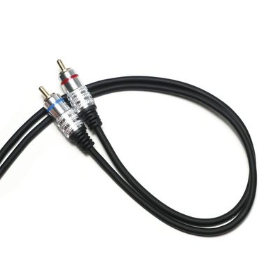 Factory oulet RCA 3.5MM Cable de audio Red Blue Rim PCV Cubierta de aleación plateada para CD TV Barra de sonido