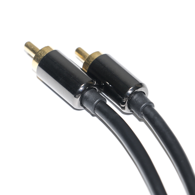 Cable de Audio Digital RCA, salida de 3,5mm, placa macho doble 1/1, aleación de aluminio de PVC negro de Metal, 1,2 M para barra de sonido, Audio para coche