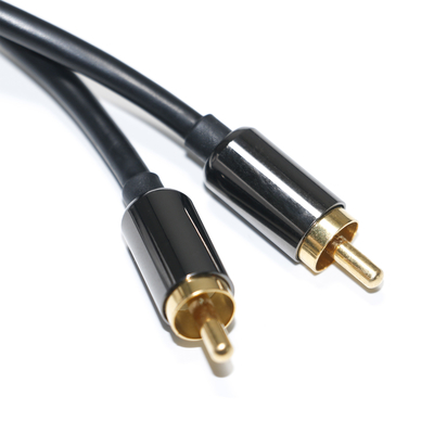 Cable de Audio Digital RCA, salida de 3,5mm, placa macho doble 1/1, aleación de aluminio de PVC negro de Metal, 1,2 M para barra de sonido, Audio para coche