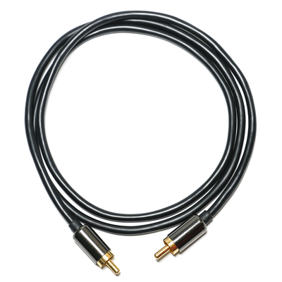 Cable de Audio Digital RCA, salida de 3,5mm, placa macho doble 1/1, aleación de aluminio de PVC negro de Metal, 1,2 M para barra de sonido, Audio para coche