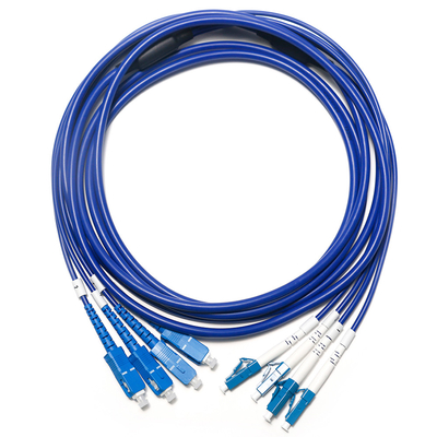 Cable de conexión de fibra óptica SC LC multimodo de doble núcleo OM3 4/4 10G para vigilancia WLAN LAN