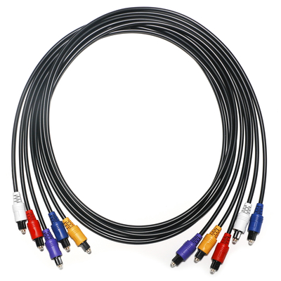 Cable RCA Cable de audio digital óptico Conector de plástico de 5 colores el 1,5 m - los 5 m para reproductor de DVD y CD