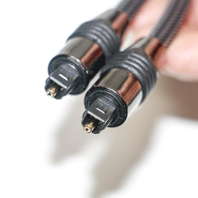 Toslink, carcasa metálica trenzada de nailon negro OD6.0 para salida, altavoz Digital, Cable de TV de 1,2 M
