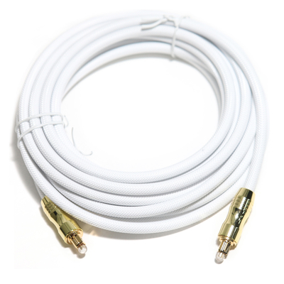 Cable de fibra óptica de Audio Digital Toslink OD5.0 cuerda de punto chapada en oro Shell 1,2 M para audiófilo altavoz al aire libre
