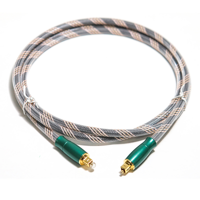 Cable Digital óptico Toslink cuerda tejida chapada en oro 4K Connecotr alta calidad de sonido HiFi 1,2 M 2M para amplificador