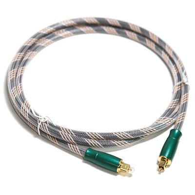 Cable Digital óptico Toslink cuerda tejida chapada en oro 4K Connecotr alta calidad de sonido HiFi 1,2 M 2M para amplificador