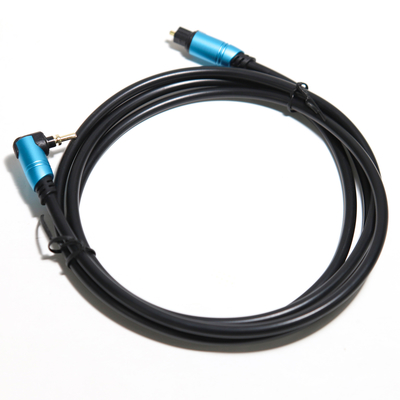 Amplificador conectado de carcasa de Metal de aluminio de fibra óptica de Audio Digital azul TOSLINK para barra de sonido de altavoz Subwoofer 0,8 M
