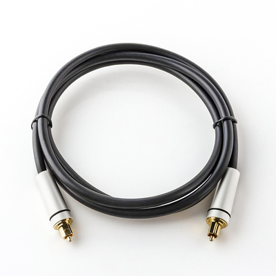 Cable al aire libre de TOSLINK RCA del Presidente de la TV con el conector plateado oro 24K